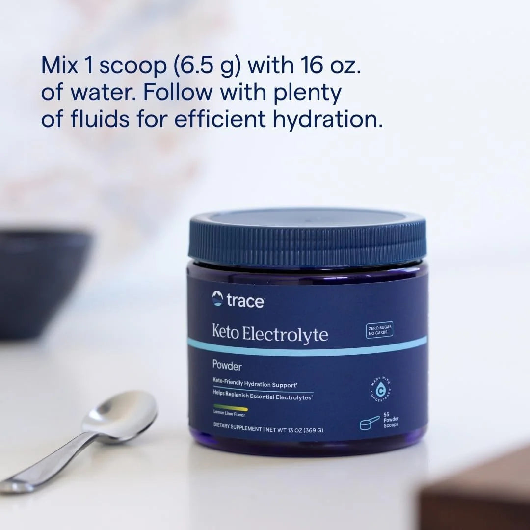 Trace Minerals Keto Electrolyte Powder - Keto Hydration Support Supplement - Mineral Supplement for Energy &amp; Muscle Stamina Support - Zero Carb &amp; Sugar-Free Formula - Lemon Lime, 13 Oz (55 Servings)