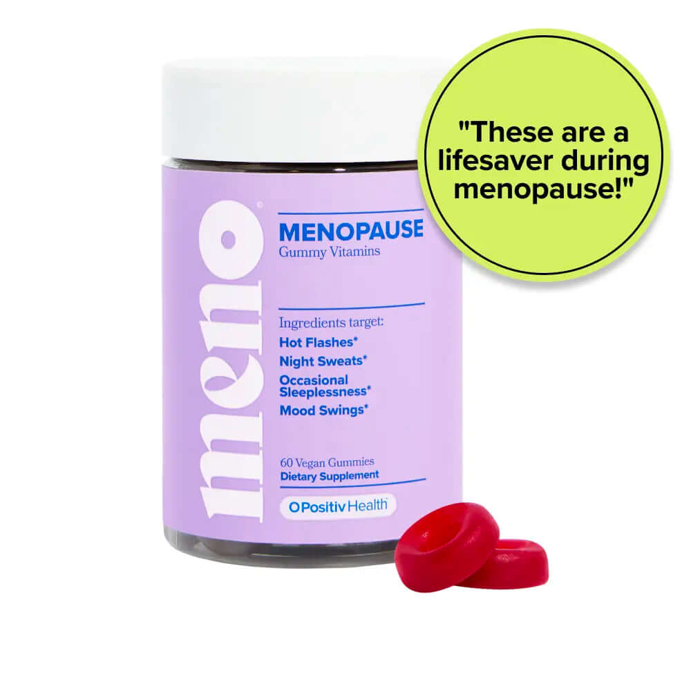 Menopause Supplements with Black Cohosh &amp; Ashwagandha, vegan gummy vitamins for hot flashes and night sweats.