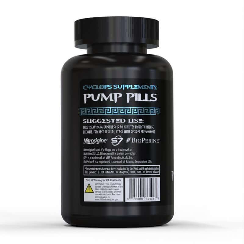 Nonstim Pre-Workout Pump Capsule Supplements bottle with suggested use instructions.