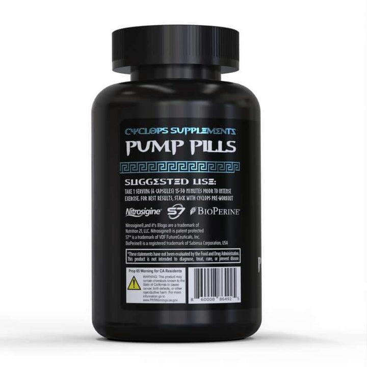 Nonstim Pre-Workout Pump Capsule Supplements bottle with suggested use instructions.