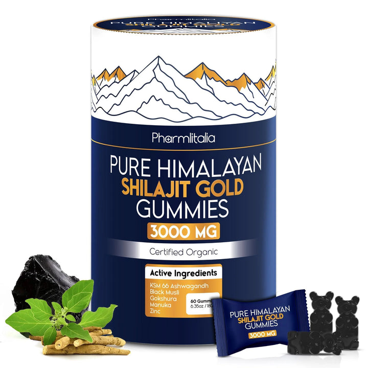 Pure Himalayan Shilajit Gold Gummies 3000 Mg Shilajit Gummies for Men &amp; Women