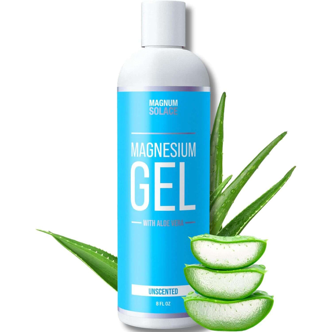 Pure Magnesium Gel with Aloe Vera for muscle recovery and post workout massage.