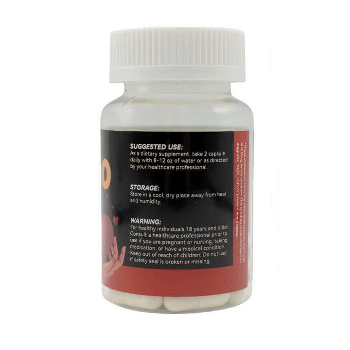 1000Mg CoQ10 Ubiquinone for Heart Health Energy supplement bottle with dosage instructions and warning labels