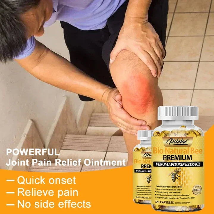 Natural Bee Capsules Enhance Immunity and Anti-oxidation, Effectively Relieve Joint Inflammation 120 Capsules Non-GMO Supplement