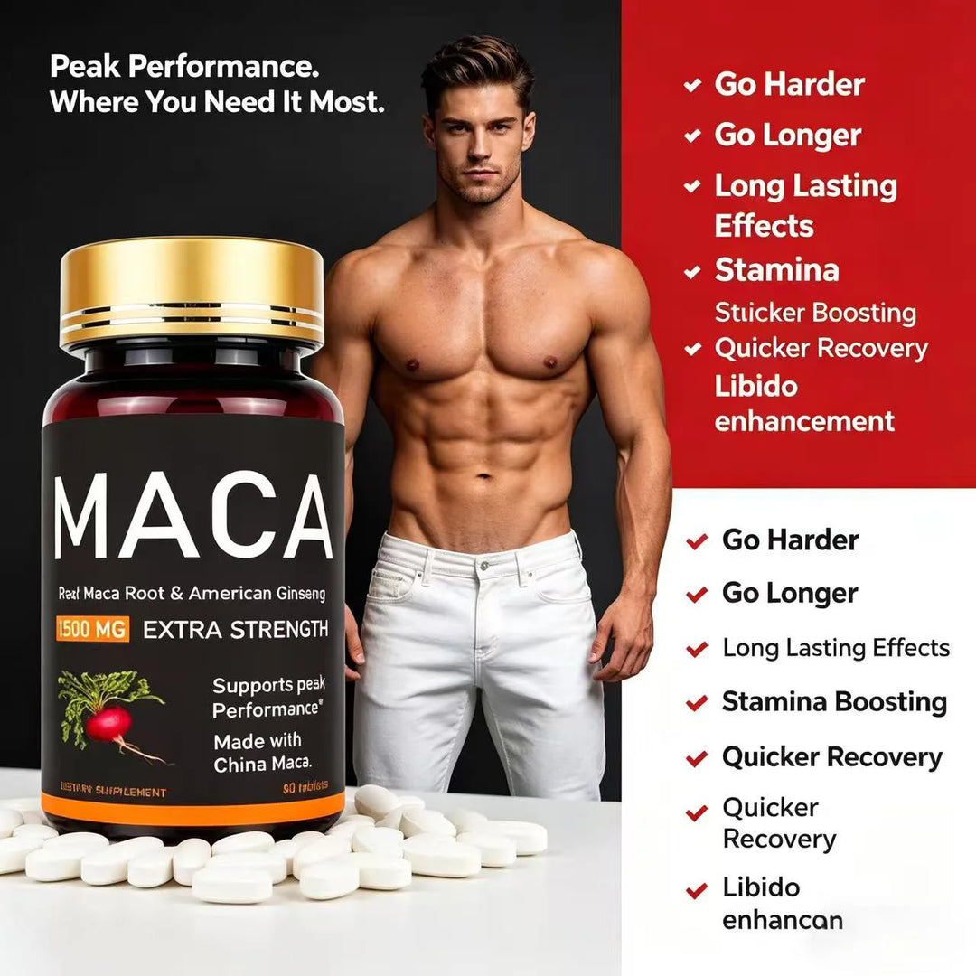 Premium Oyster, Maca &amp; Ginseng Formula，Natural Male Performance Support | Male Enhancing for Stamina, Endurance &amp; Muscle Growt