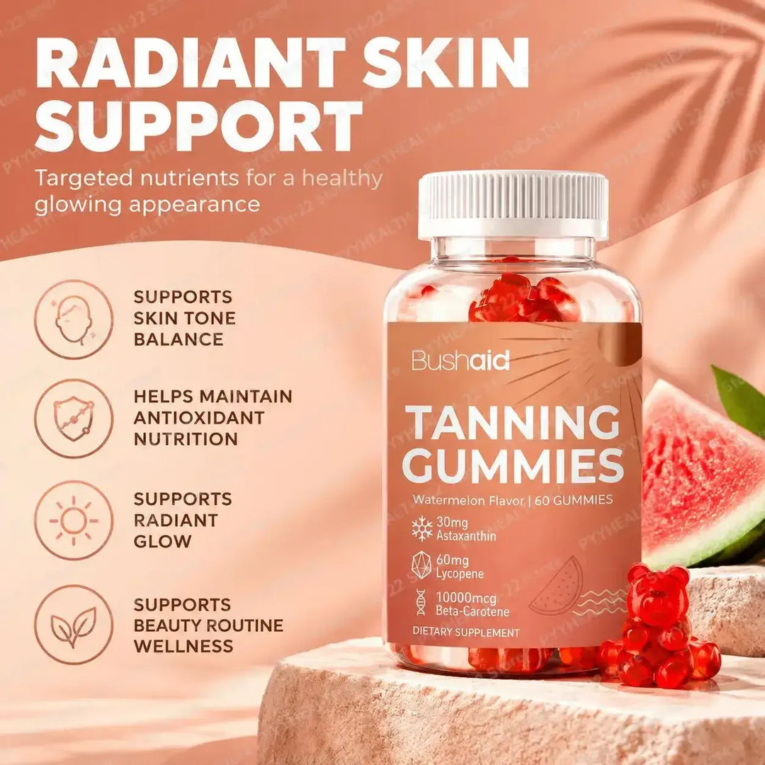 Tanning Gummies – Radiant Glow &amp; Even Skin Tone, Watermelon