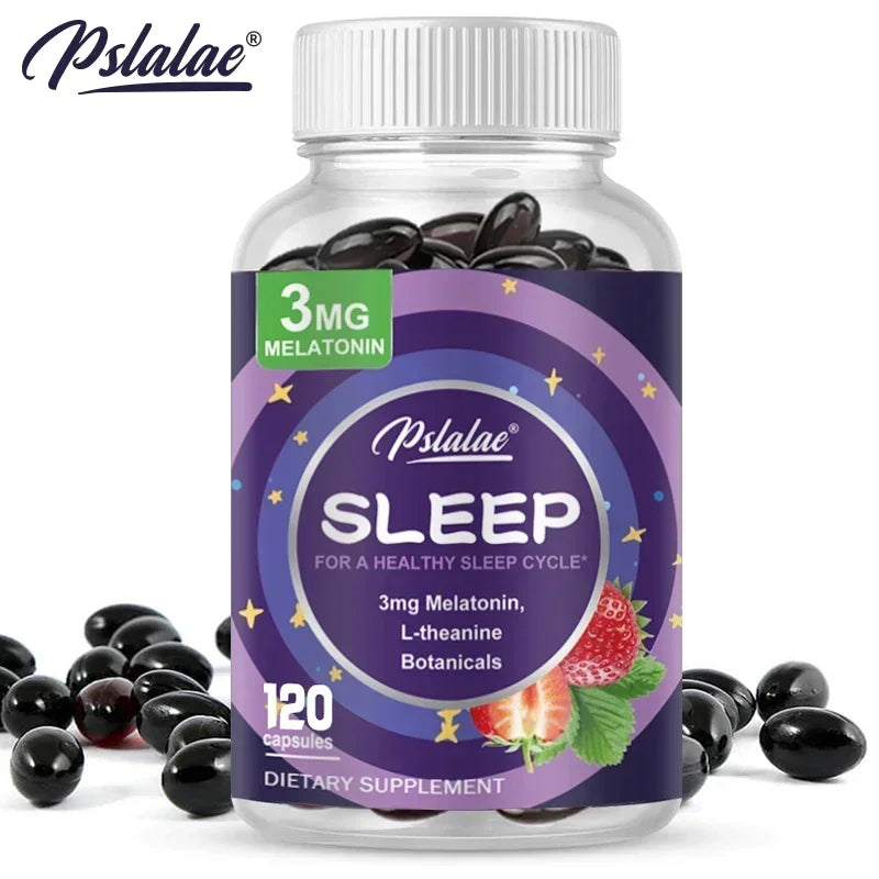 Melatonin 3mg + L-Theanine Capsules – Sleep Support