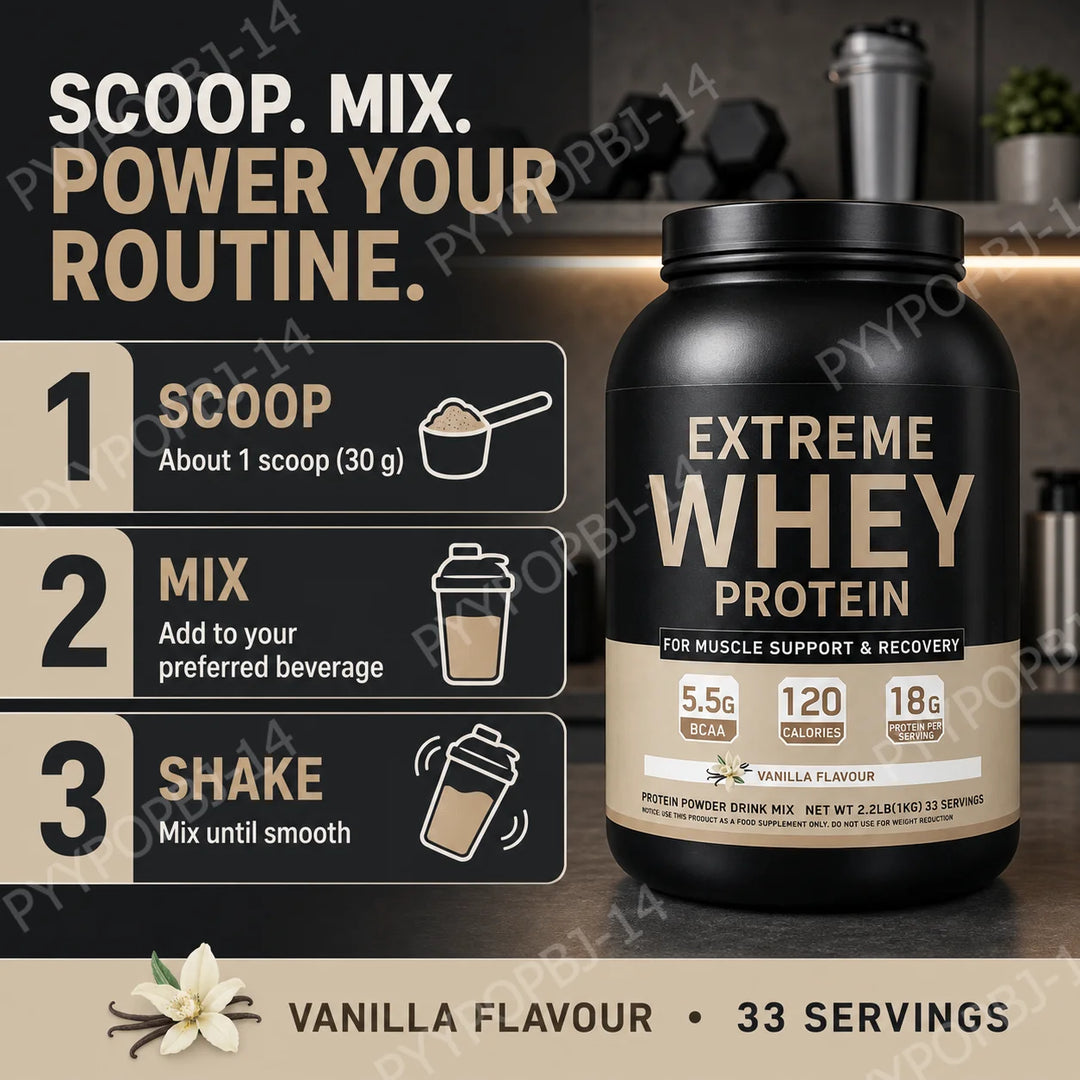 Whey Protein Powder – Vanilla 1kg | 18g Protein