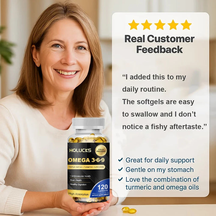 Omega 3-6-9 Fish Oil Capsules – Heart &amp; Brain Support