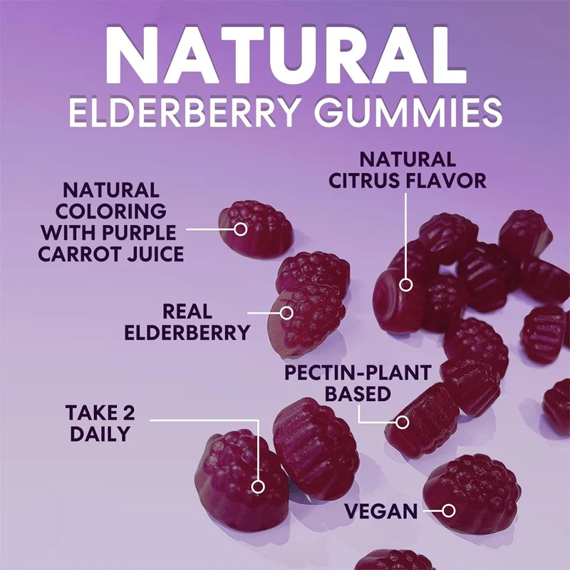 Elderberry Gummies with Vitamin C, D3 &amp; Zinc