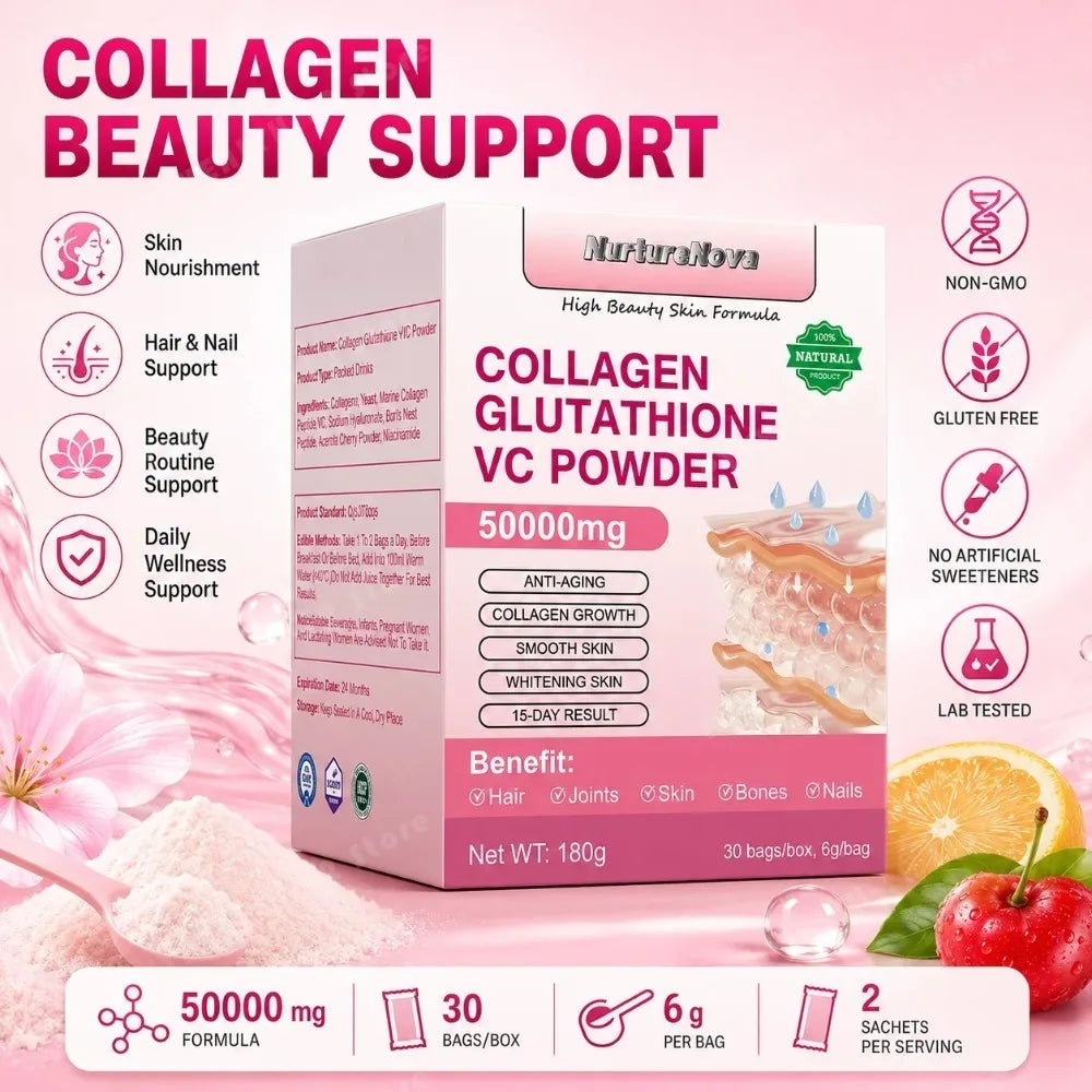 Marine Collagen Peptides Powder – Glutathione &amp; Vitamin C