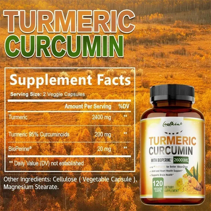Turmeric Curcumin 95% Capsules – Joint &amp; Antioxidant Support