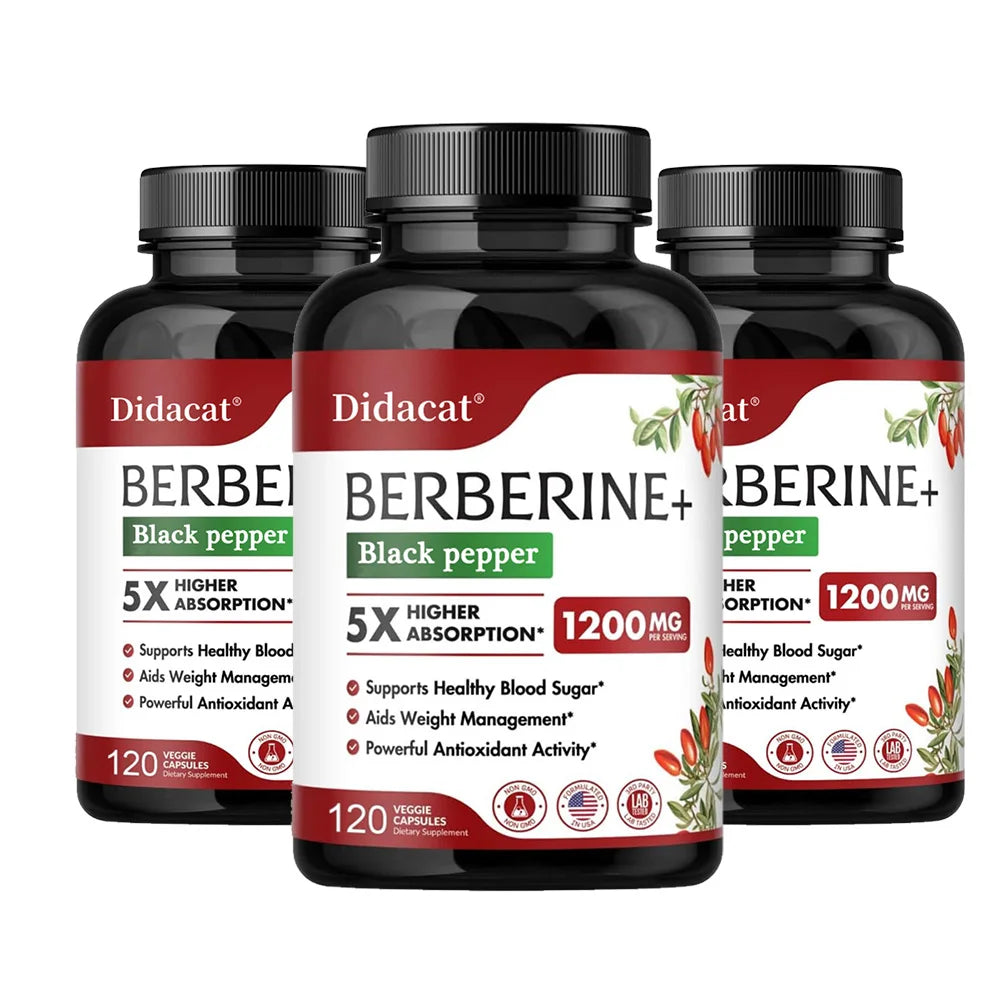 1200 MG Premium Berberine Supplement Capsules Supports Immune System, CardiovascularHeart &amp; Gastrointestinal Wellness