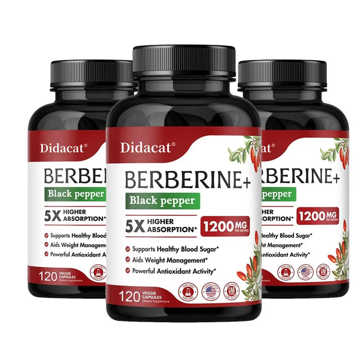 1200 MG Premium Berberine Supplement Capsules Supports Immune System, CardiovascularHeart &amp; Gastrointestinal Wellness