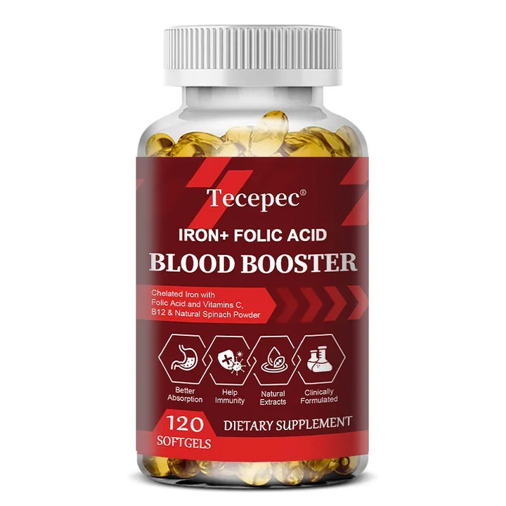 Iron + Folic Acid Supplement – Vitamin C, B12 &amp; Zinc