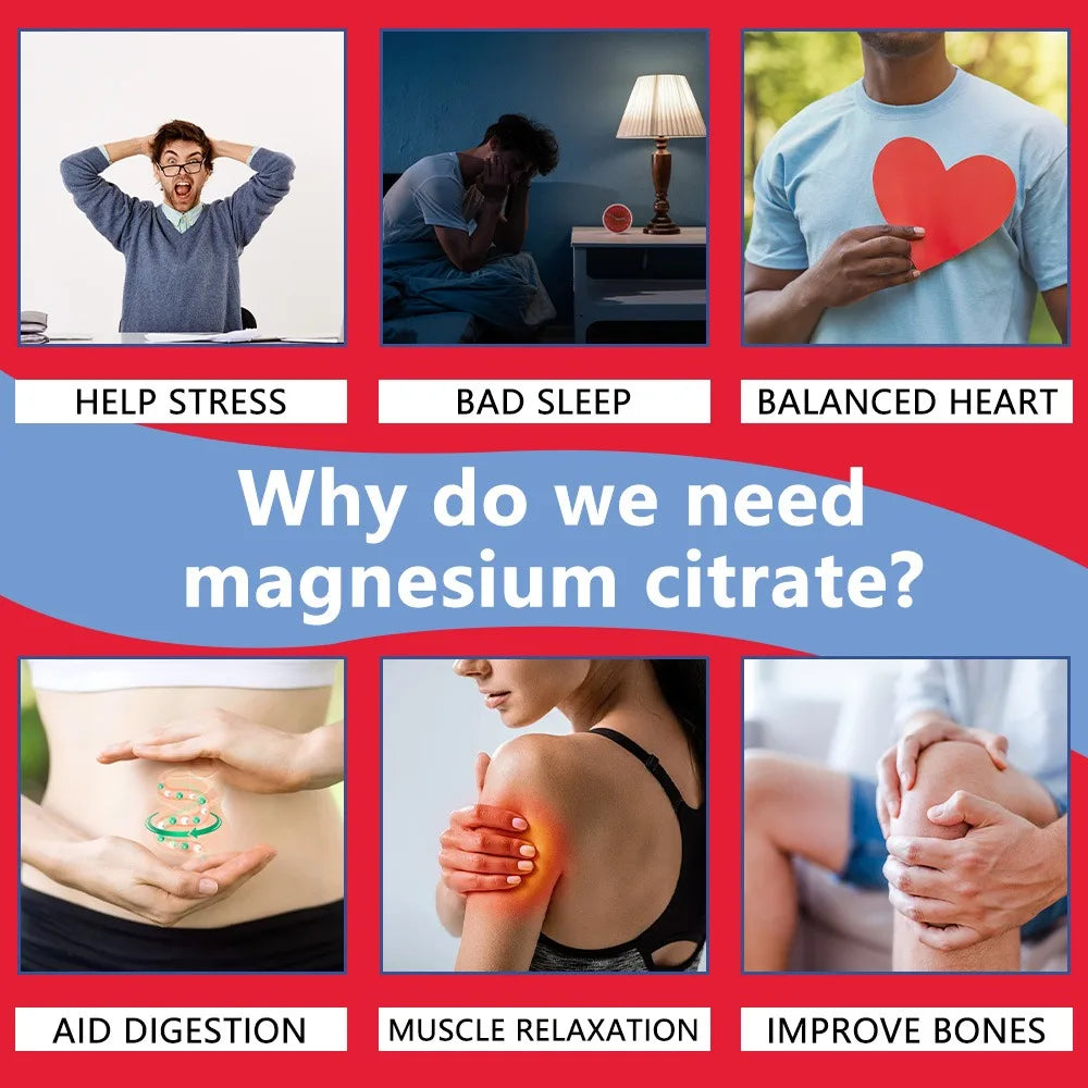 Magnesium Citrate Supplement Gummies with Prebiotics &amp; Probiotics for Stress, Sleep &amp; Recovery - Vegan, Gluten Free, Non-GMO