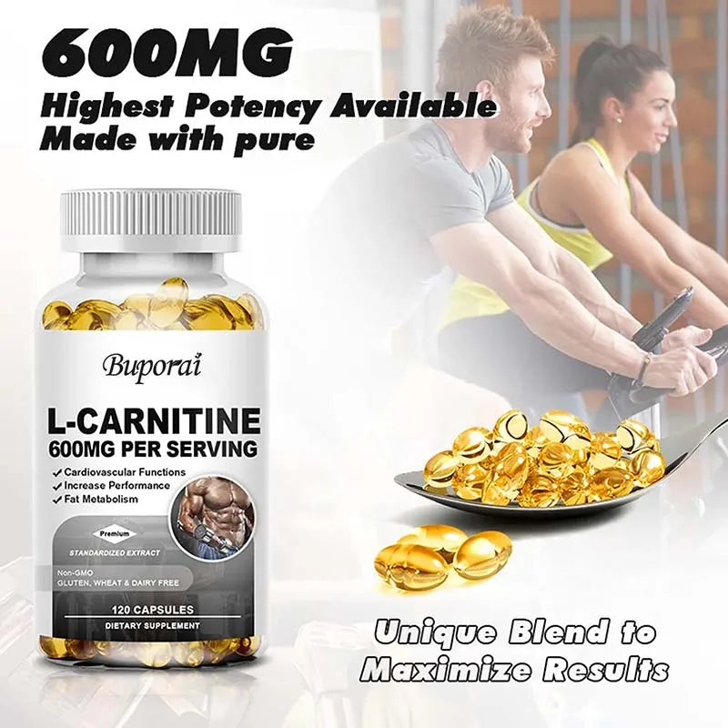 L-Carnitine 600mg Capsules – Fat &amp; Energy Support