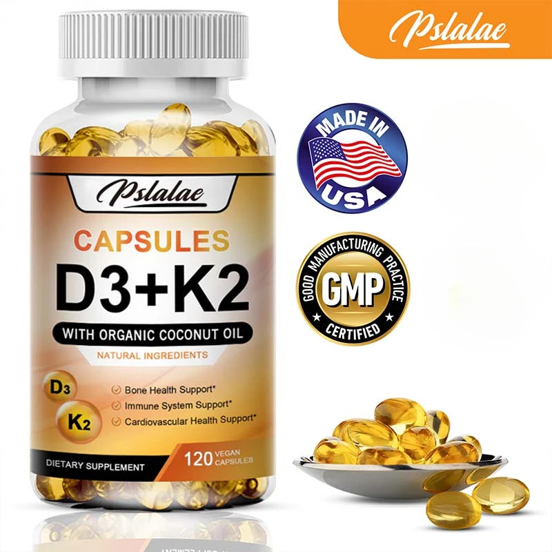 Vitamin D3 + K2 Capsules – Bone &amp; Immune Support