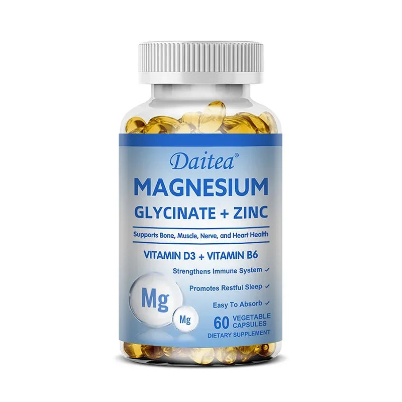 Magnesium Zinc &amp; Vitamin D3 - Triple Supplement for Men and Women - for Sleep, Bones, Heart, Immune Support