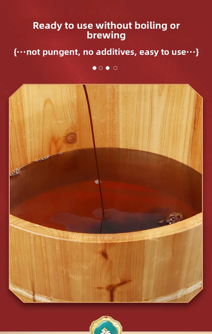 300ml Herbal Foot &amp; Body Soak - Mugwort Pepper Liquid for Dampness/Cold Relief, No-Boil Concentrated Yao Bath