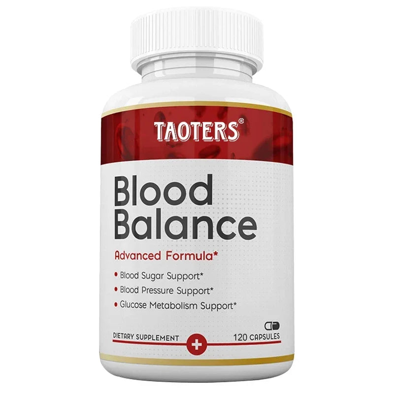 Natural Blood Balance Capsules - Vitamin C, B6,12,Hawthorn, Heart &amp; Blood Sugar Balance Circulation Support, Promotes Metabolism