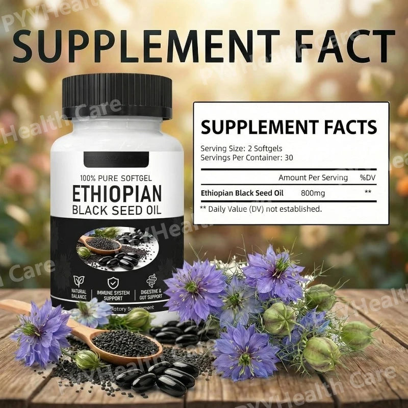 Ethiopian Black Seed Oil Capsules – 60 Softgels
