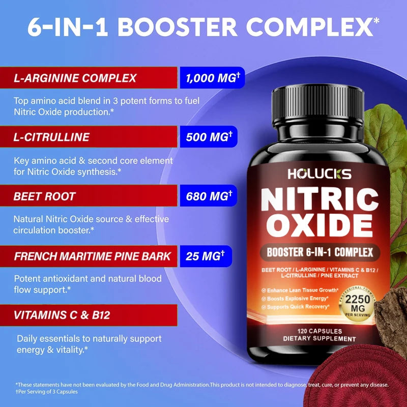 Nitric Oxide Pre-Workout Booster – Energy &amp; Endurance