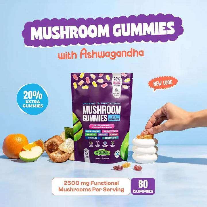 Mushroom Complex Gummies – Stress, Sleep &amp; Brain Support