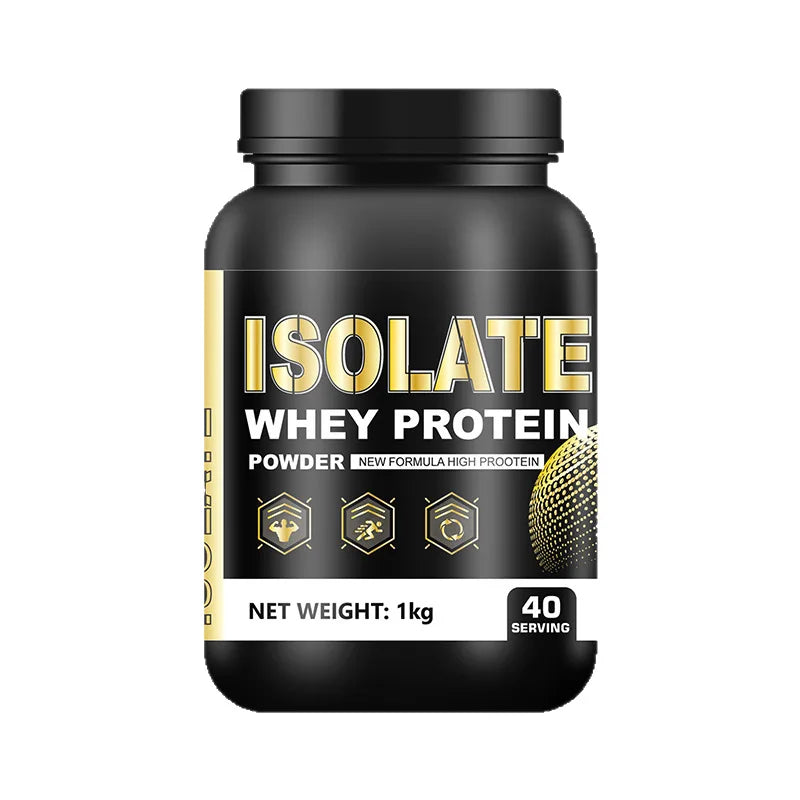 Whey Protein Isolate Powder Low Fat Supplement for Muscle Recovery and Lean Diet Sports Fitness Nutrition Dietary Supplement 1kg