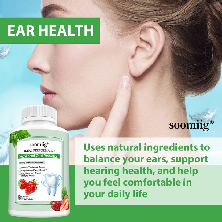 Advanced Oral Probiotic Capsules, Daily Oral Microbiome Balance Supplement for Teeth &amp; Gum Wellness, Fresh Breath Support
