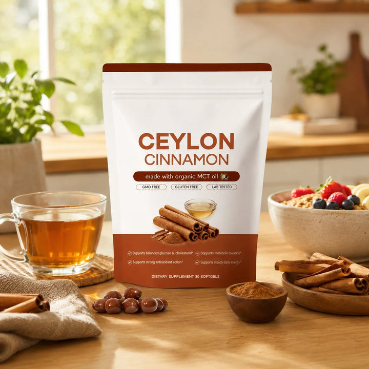 Ceylon Cinnamon Softgels with MCT Oil – Digestive &amp; Antioxidant Support