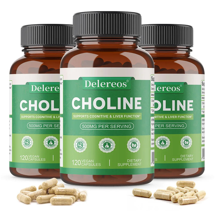 Choline 500mg Capsules – Cognitive &amp; Liver Support