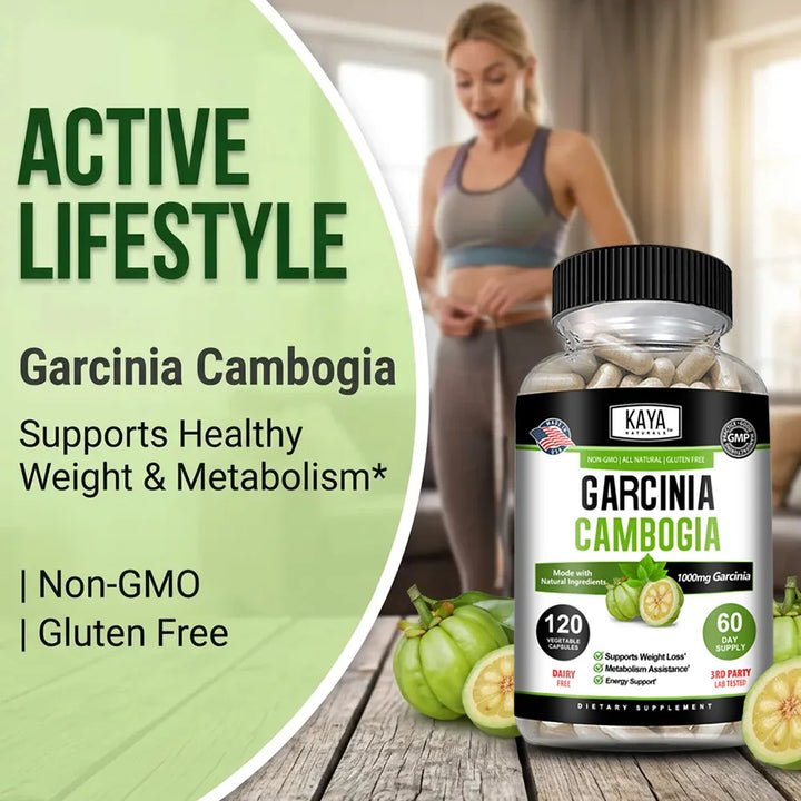 Garcinia Cambogia Capsules, Supports Weight Management, Appetite Control, Energy Metabolism Supplement, Non-GMO