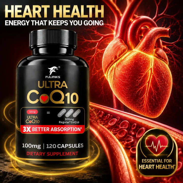 CoQ10 100mg Supplement – Heart &amp; Cellular Energy Support
