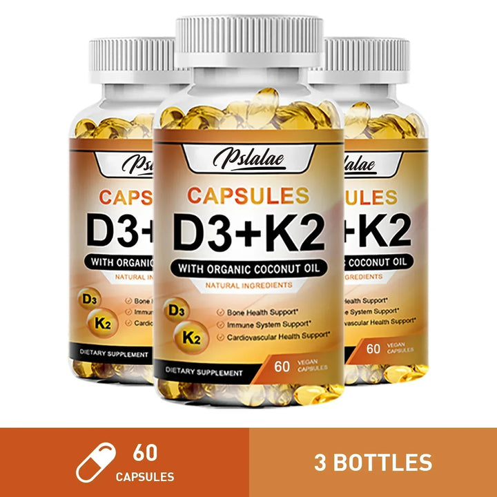 Vitamin D3 + K2 Capsules – Bone &amp; Immune Support