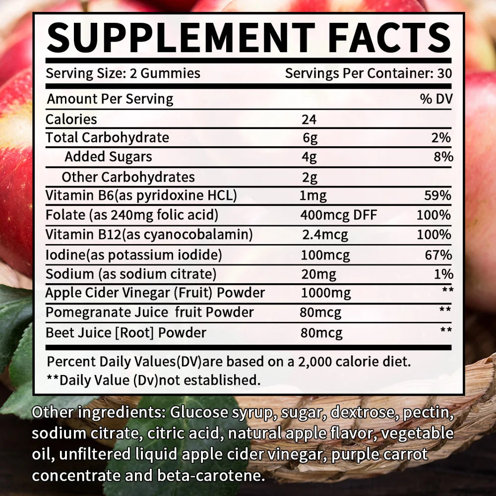 Apple Cider Vinegar Gummies – Metabolism &amp; Digestive Support