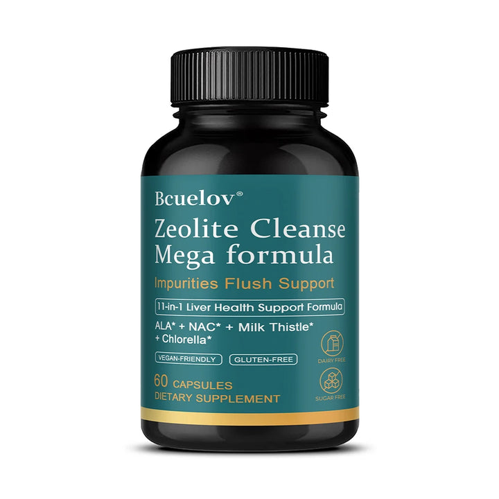 Liver Cleanse Detox &amp; Repair - Zeolite Supplement for Gut Health,Cognition &amp; Natural Energy,Glutathione,NAC,Chlorella,Shilajit