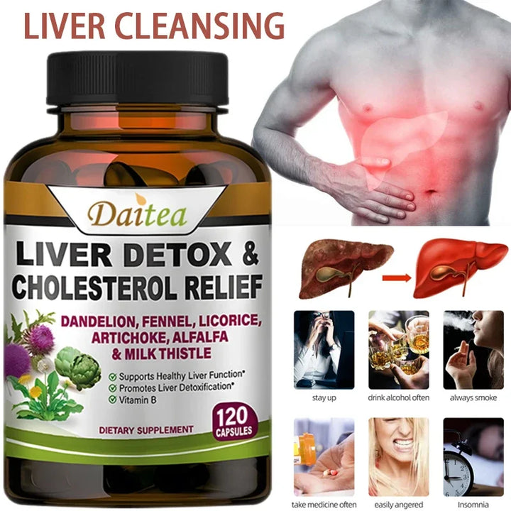 Vitamin B Silymarin &amp; Dandelion Root Liver Health Support, Antioxidant Support, Detoxification, Cleansing, Immunity, Men &amp; Women