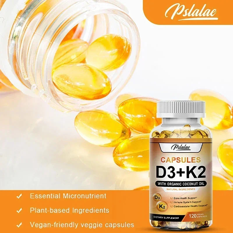Vitamin D3 + K2 Capsules – Bone &amp; Immune Support