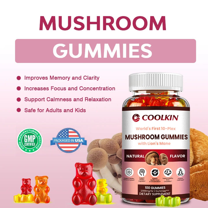 Mushroom Gummy Complex – Maitake, Shiitake &amp; Lion’s Mane