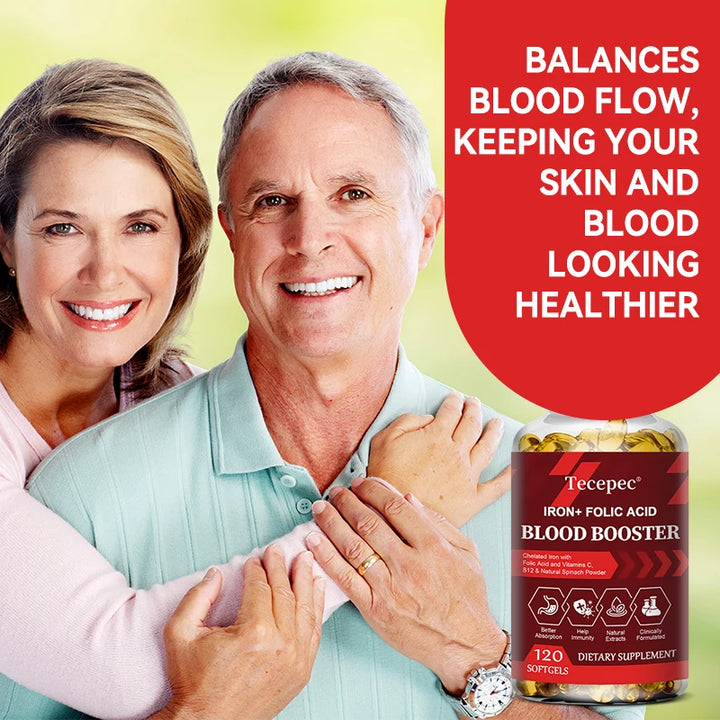 Iron + Folic Acid Supplement – Vitamin C, B12 &amp; Zinc