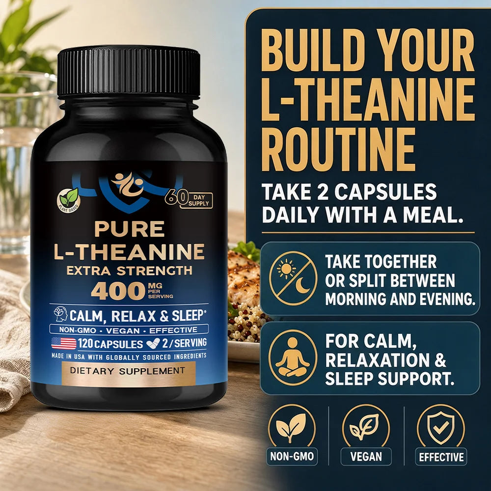 L-Theanine Capsules – Stress, Mood &amp; Focus Support