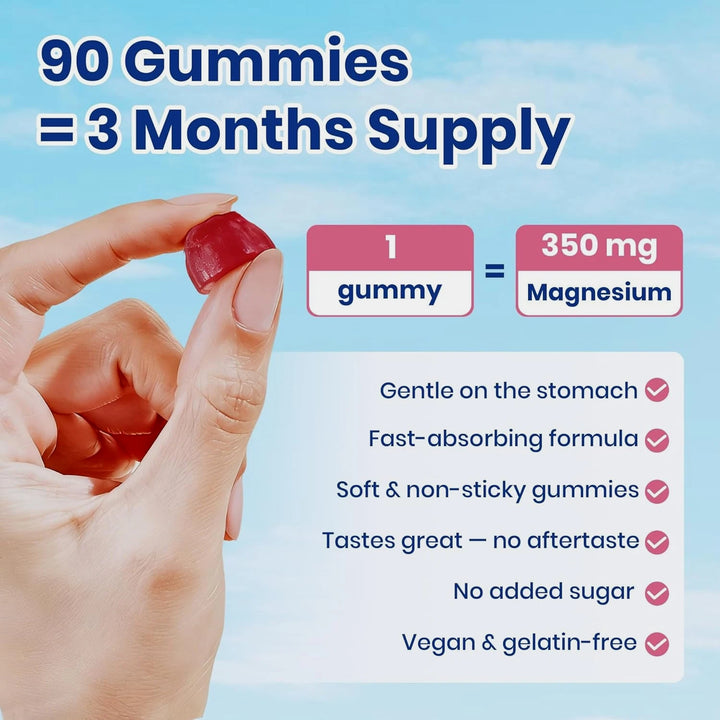 14in1 Magnesium Gummies, Ashwagandha Vitamins Support The Immune System Promote Energy Metabolism Relieve Stress Improve Sleep