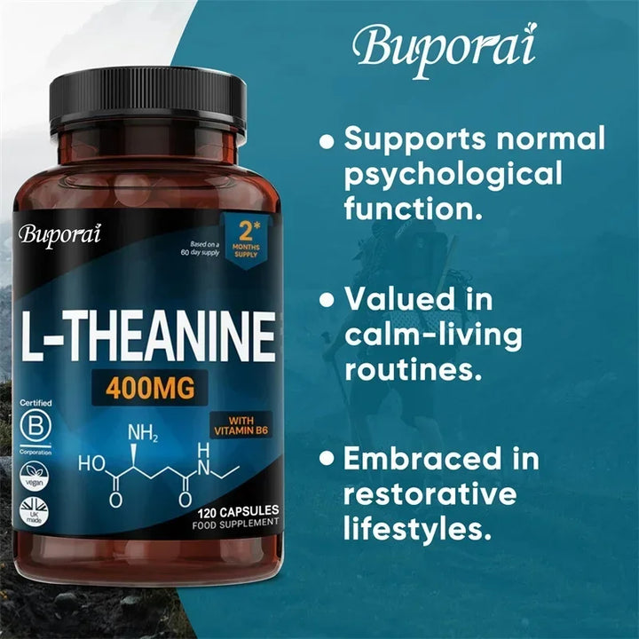 L-Theanine 400mg – Relaxation &amp; Sleep Support