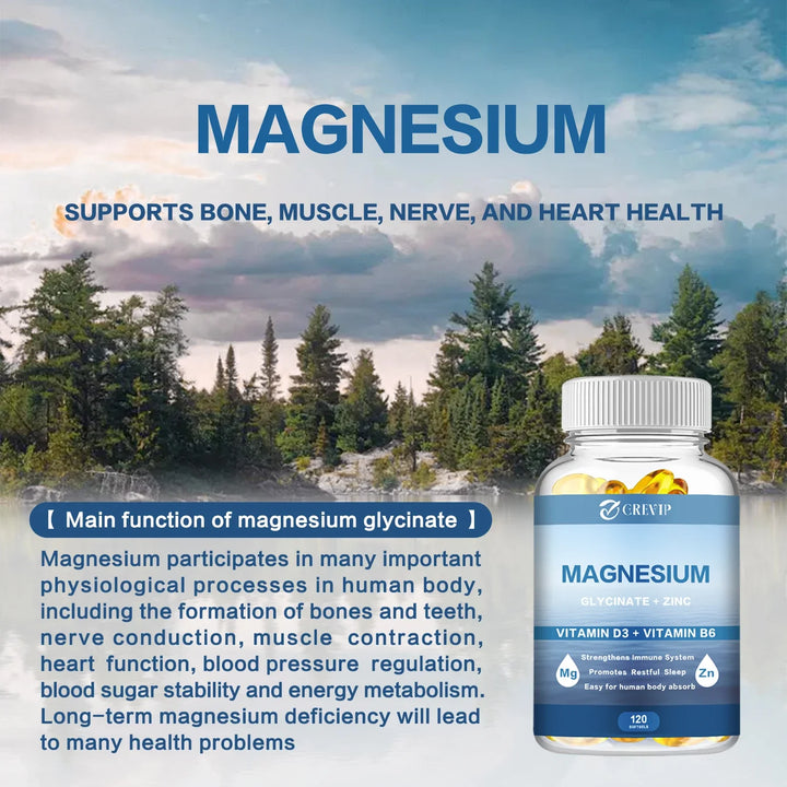 Magnesium Glycinate 500mg with Zinc, D3 &amp; B6