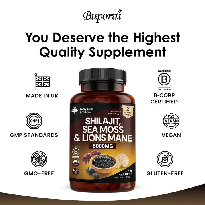 Shilajit 3-in-1 with Sea Moss &amp; Lion’s Mane