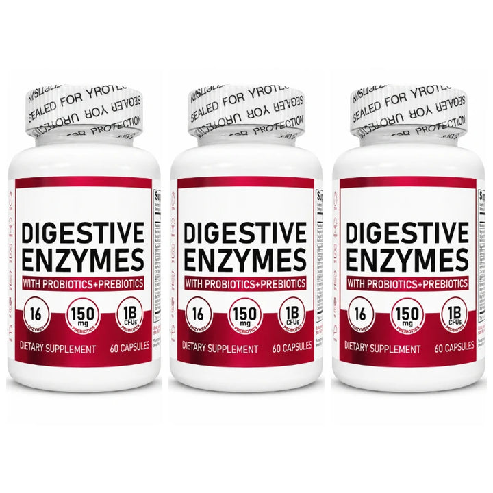 Digestive Enzymes with Probiotics &amp; Prebiotics – 60 Capsules