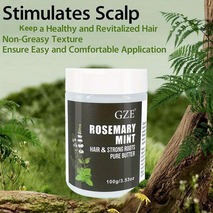 GZE Rosemary Mint Hair &amp; Strong Roots Butter - Natural Hair Growth &amp; Damage Repair Treatment for Stronger, Healthier Hair
