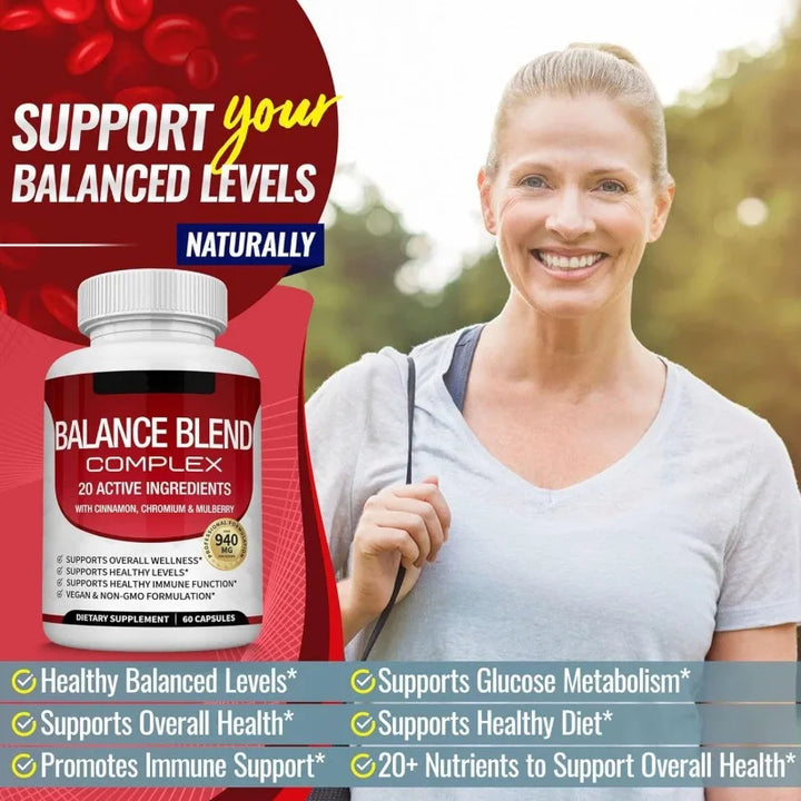 Blood Sugar Supplements Blood Sugar Balance Maintain Sugar Metabolism Support Diabetes and Cardiovascular Health