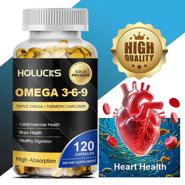 Omega 3-6-9 Fish Oil Capsules – Heart &amp; Brain Support